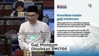 Gaji Minimum Dinaikkan kepada RM1700 [upl. by Jarad628]