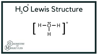 H3O Lewis Structure Hydronium Ion [upl. by Lainey]