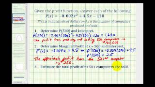 Ex 1 Marginals and Marginal Profit [upl. by Ahsemal]