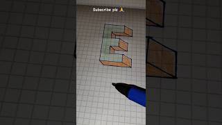 Lets draw 3d E youtubeshorts shortvideo shorts howtomaking3dletter subscribe [upl. by Sadirah]