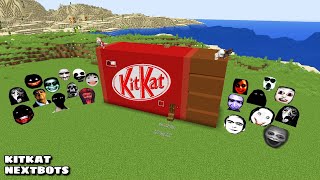 SURVIVAL KITKAT HOUSE WITH 100 NEXTBOTS in Minecraft  Gameplay  Coffin Meme [upl. by Atnuhs388]