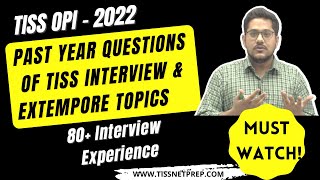 TISS Interview QuestionsOPI amp Extempore Topics by TISSNETPrepcom [upl. by Stacy]