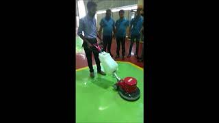 Nido Single Disc Scrubber  Cleaning Epoxy Floor  NDICESDSC005F [upl. by Carlynne]