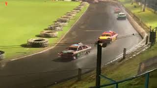 National saloon stockcar final  Cowdenbeath racewall 16324 [upl. by Petit]