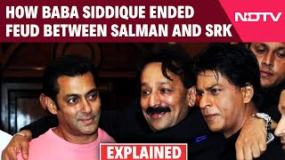 Baba Siddique  How Baba Siddique Ended Bollywood’s Biggest Feud Between Salman And SRK [upl. by Hahnert337]