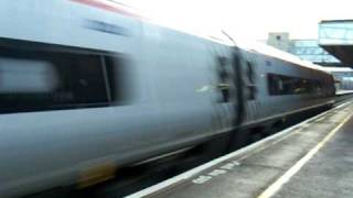 Virgin Pendolino Train whizzes through Milton Keynes Central [upl. by Nertie]