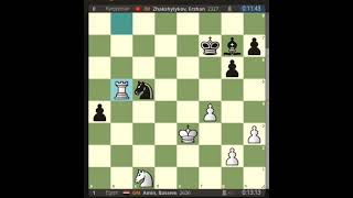 GM Bassem Amin Egypt vs IM Erzhan Zhakshylykov Kyrgyzstan at 2024 Chess Olympiad Bd 1 shorts [upl. by Etnoed]