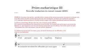 Prière eucharistique III  Cantillation [upl. by Grier]