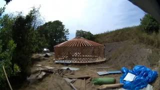 Yurt building  staveni jurty Zbyslavice 2016 [upl. by Irmgard719]