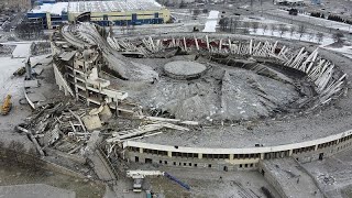 Worker killed after stadium roof collapses in St Petersburg [upl. by Dearden]