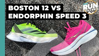 Adidas Boston 12 vs Saucony Endorphin Speed 3 Which is the best daily trainer [upl. by Esirtal884]