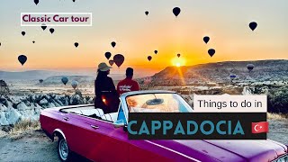 THINGS TO DO IN CAPPADOCIA  CLASSIC CAR TOUR  DERVISH DANCE  CARPET FACTORY [upl. by Drahser]