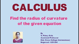 Radius of Curvature English [upl. by Prem]