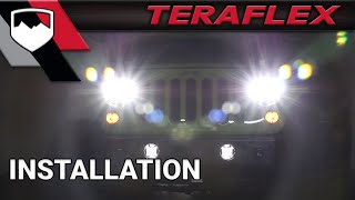 TeraFlex Install JW Speaker Headlights Model 8700 [upl. by Carey]