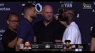 Calvin Kattar and Aljamain Sterling Face Off [upl. by Herby]