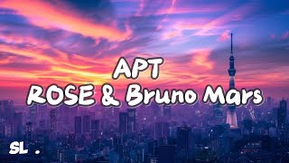 ROSÉ amp Bruno Mars  APT Lyrics [upl. by Arrekahs]