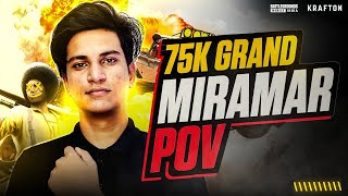 75K GRAND MIRAMAR POV  🔥  iPhone 14  BGMI COMPETETIVE 🇮🇳 [upl. by Burrow]