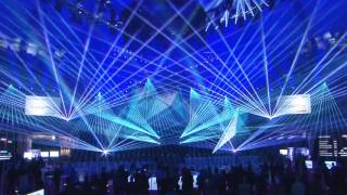 PRGLEA Stage at prolightsound 2016  laser show with Laserworld lasers  Laserworld [upl. by Flan882]