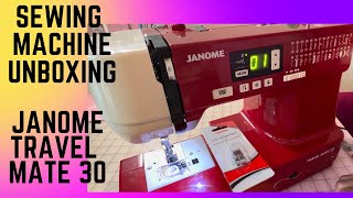 Janome Travel Mate 30 Sewing Machine Unboxing amp Testing Very lightweight MzLelaPinkJourney [upl. by Oznerol]