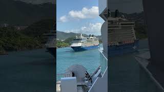 Celebrity Eclipse arriving into St Thomas iconoftheseas caribbeancruise celebritycruises [upl. by Oaht]