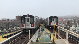 MTA New York City Subway Morning Rush Hour R188 7 Trains w CBTC Signalling 4919 [upl. by Aniaj26]