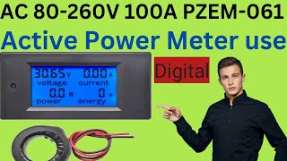 digital voltmeter ac 220v♈delay on make timer connect♈PZEM061 AC100A 80260V Digital Meter Voltage♈ [upl. by Ferne515]