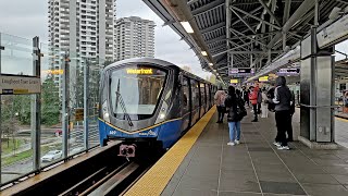 4K Riding Vancouver SkyTrain  Expo Line from New Westminster to Burnaby Lougheed Town Centre 2021 [upl. by Etnasa177]