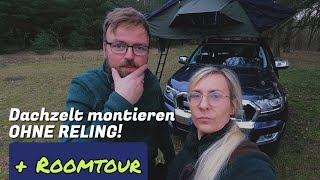 DACHZELT montieren OHNE Reling  Roomtour Arcta Viator Pro 160 [upl. by Ashlie]