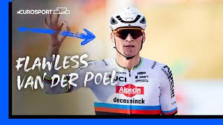 Mathieu van der Poel Final Lap Masterclass 🔥  UCI Cyclocross World Cup Highlights  Eurosport [upl. by Singband]