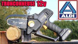 ALDI minitronconneuse BATAVIA NEXXSAW BTNXS003 type PARKSIDE LIDL PGHSA 12 A1 Bosch AdvancedCut 18 [upl. by Aneeg741]