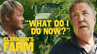 Jeremy amp Kaleb Struggle To Get Water Using The MIGHTY Lambo Tractor  Clarkson’s Farm [upl. by Nemzaj]