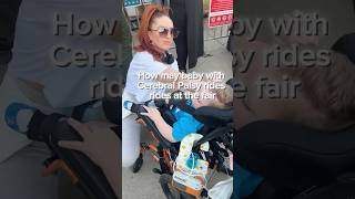 How my baby with CP rides rides at the fair Braininjury Cerebralpalsy Jesus [upl. by Suolekcin]