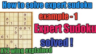 expert level sudoku  How to solve expert level sudokuexpert puzzle sudoku [upl. by Atoel]