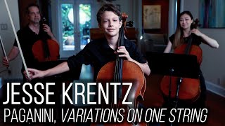 Jesse Krentz 12 cello Paganini Variations on One String from Rossinis Moses [upl. by Fisuoy]