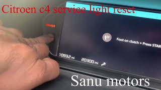 C4 service light  How to reset oil service light on Citroen c4 2014 to 2019 [upl. by Prissie586]