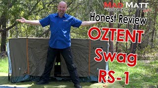 Oztent RS1 Swag Honest opinion  How to setup and pack it away [upl. by Leyameg494]