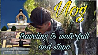 traveling to chiseni waterfall and jamchen stupa with brothers vlog calisthenics [upl. by Hillier]