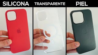 Fundas de Apple para iPhone 🔥 Silicona vs Piel vs Transparente ¿Cuál es mejor [upl. by Woodford217]