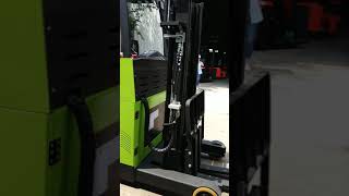 electric reach truck forklift rack collapse on Warehouse shelf [upl. by Hawkins]