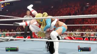 WWE 2K23 Rainbow Miku VS Sakura Hagiwara Normal match [upl. by Sokem467]