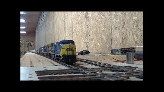 CSX DTampI mixed oil tanker and grain train Ho scale [upl. by Nonah]