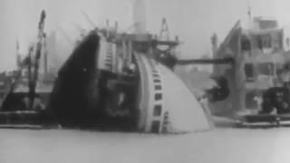 US Navy  Salvage of the USS Lafayette SS Normandie [upl. by Glasgo]