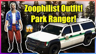 GTA5 I NEW How To Get The Zoophilist Outfit amp Park Ranger Car PHOTOGRAPH ANIMALS EVENT [upl. by Eelrac940]