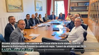 Alcamo cantiere per lasse viario tra le statali 113 e 119 Riunita la cabina di regia [upl. by Dranek874]