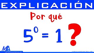 Potencia con exponente 0 es igual a 1  Explicación [upl. by Furlani]