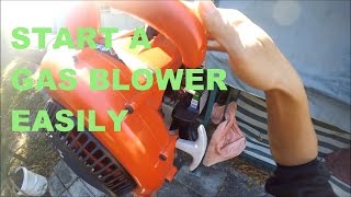 How start a Homelite gas blower or any gas blower [upl. by Yelra]