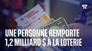 ÉtatsUnis un heureux gagnant remporte le jackpot de 12 milliard de dollars à la loterie [upl. by Aurel561]