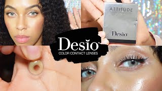 Desio Colored Contacts  Attitude Collection Wild Green amp Tender Hazel 😍 Millzladiva Review [upl. by Ontina152]