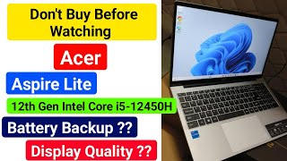 acer aspire lite i5 12th generation 12450h review  Acer laptop for students online classes [upl. by Ainoz436]