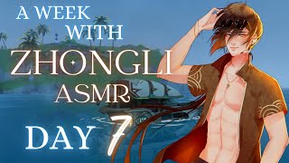 DAY 7 A Week With Zhongli  Sunset and Singing The Final Day M4A Genshin Impact ASMR [upl. by Jabe183]